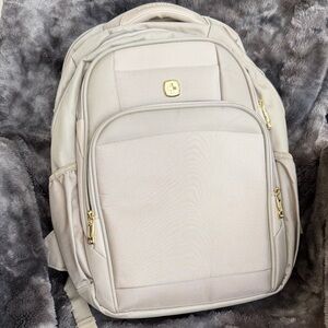 SWISSGEAR Sleek Pro Scansmart Laptop Backpack in Sand